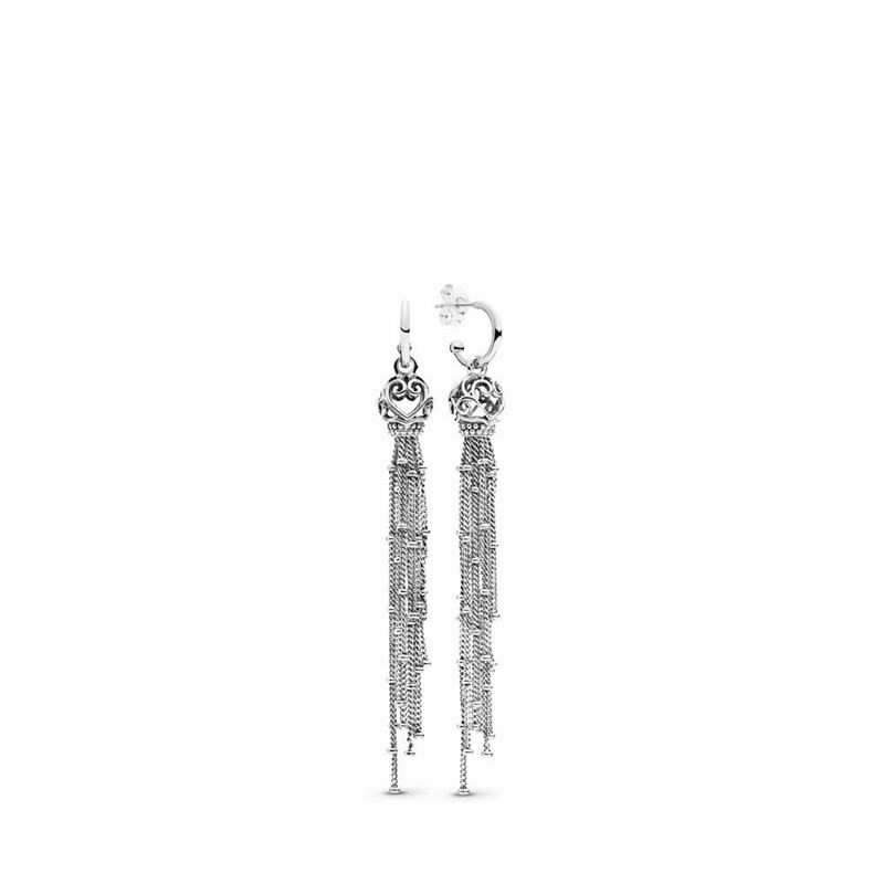 Pandora Enchanted Tassels Drop Earrings - Sterling Silver - Canada | TV2962DN